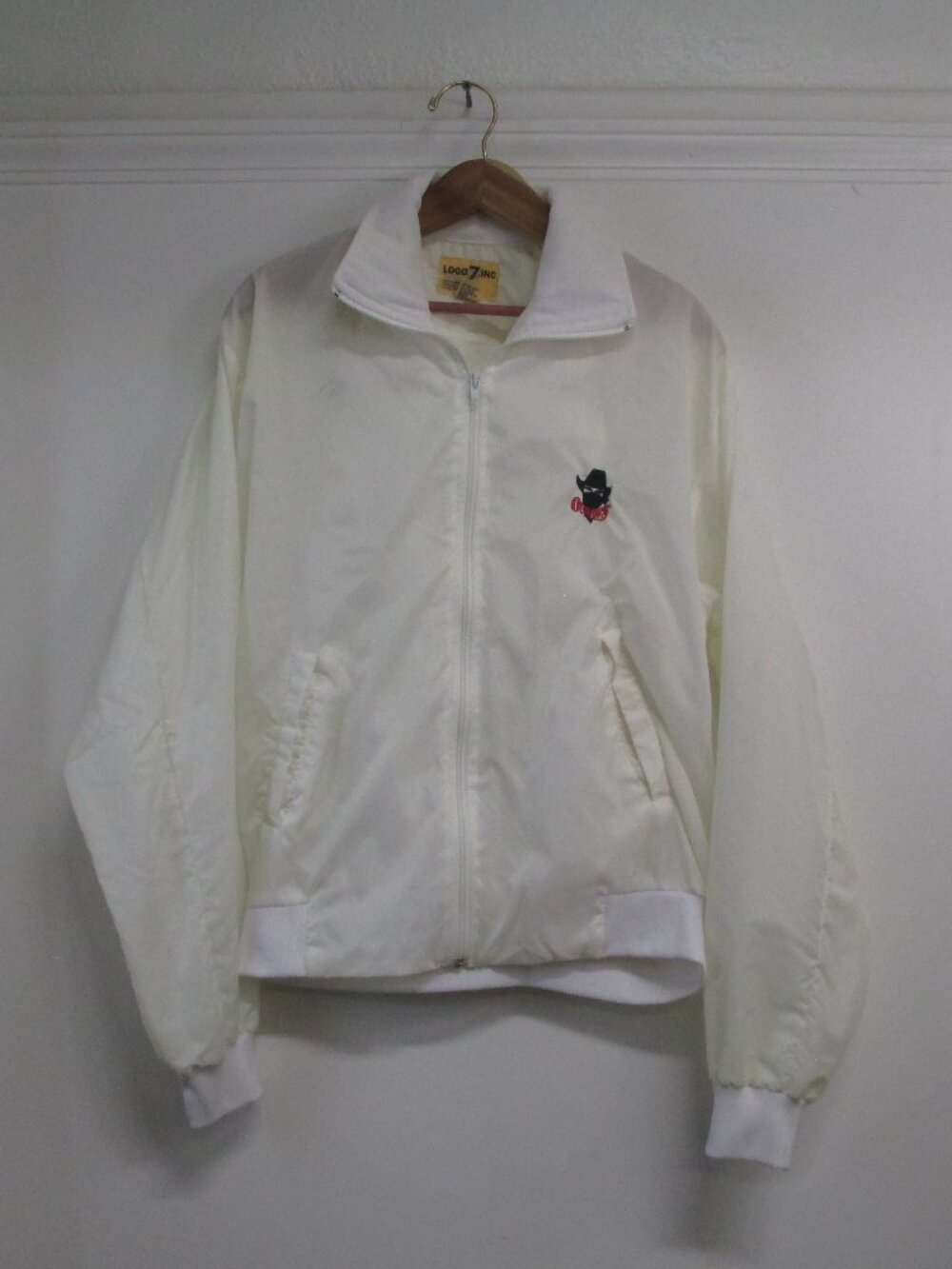 Oklahoma Outlaws Logo 7 USFL Vintage Bomber Jacket White Lightweight XL Football